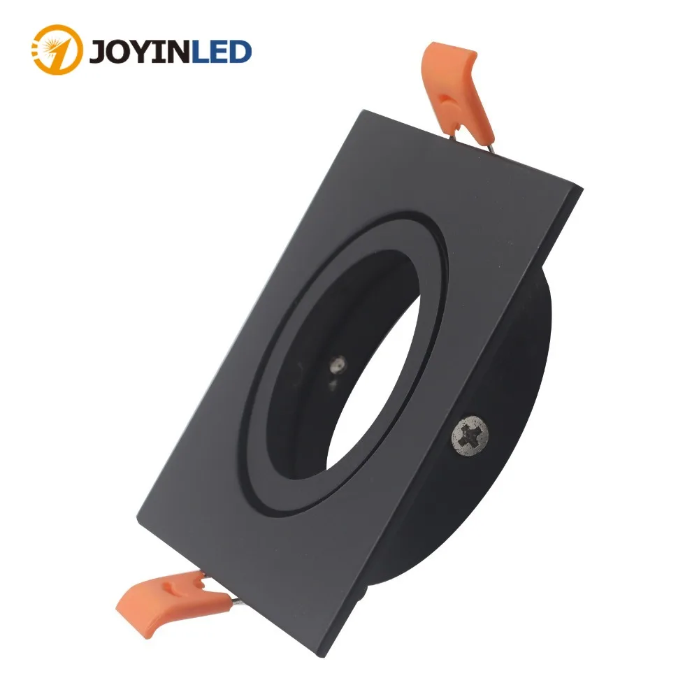 

JOYINLED 5PCS White/Silver/Black Downlight Aluminum GU10 MR16 LED Ceiling Spotlight Fixture LED Recessed Downlight Housing Frame