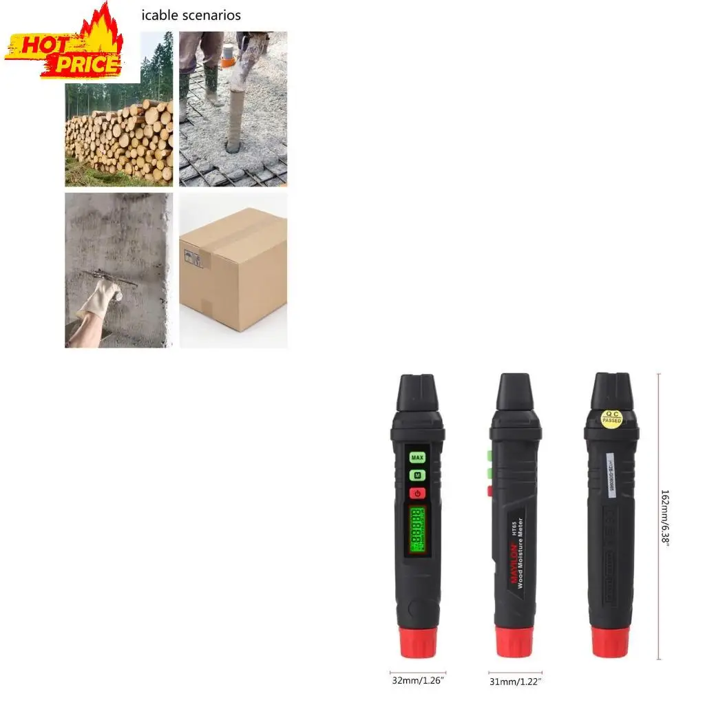 

Accurate Moisture Meter Firewood Moisture Tester Pin-Type Humidity