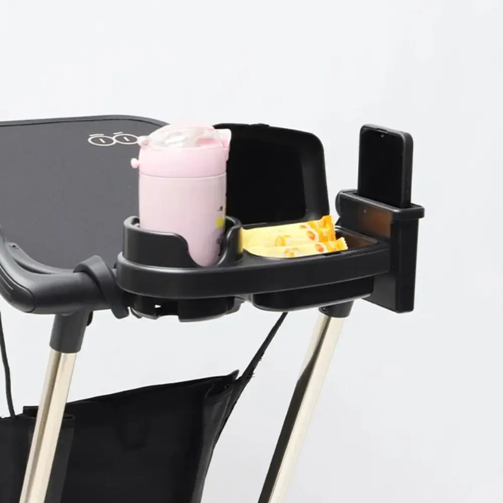 

Detachable Phone Rack 3 in 1 Stroller Snack Tray Flexible Arm Grip Adjustable Design Mealtime Display Plate