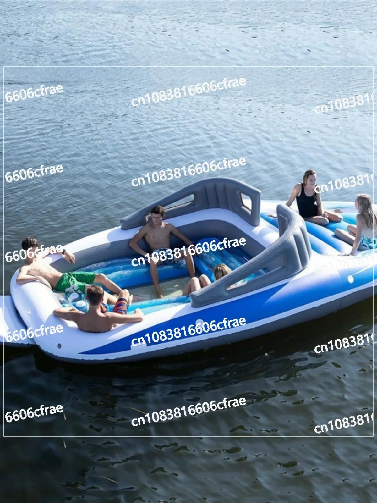 Floating Bed Multi-person Sofa Floating Foam Inflatable Yacht Thickened Floating Boat Swimming Pool Boat Air Cushion