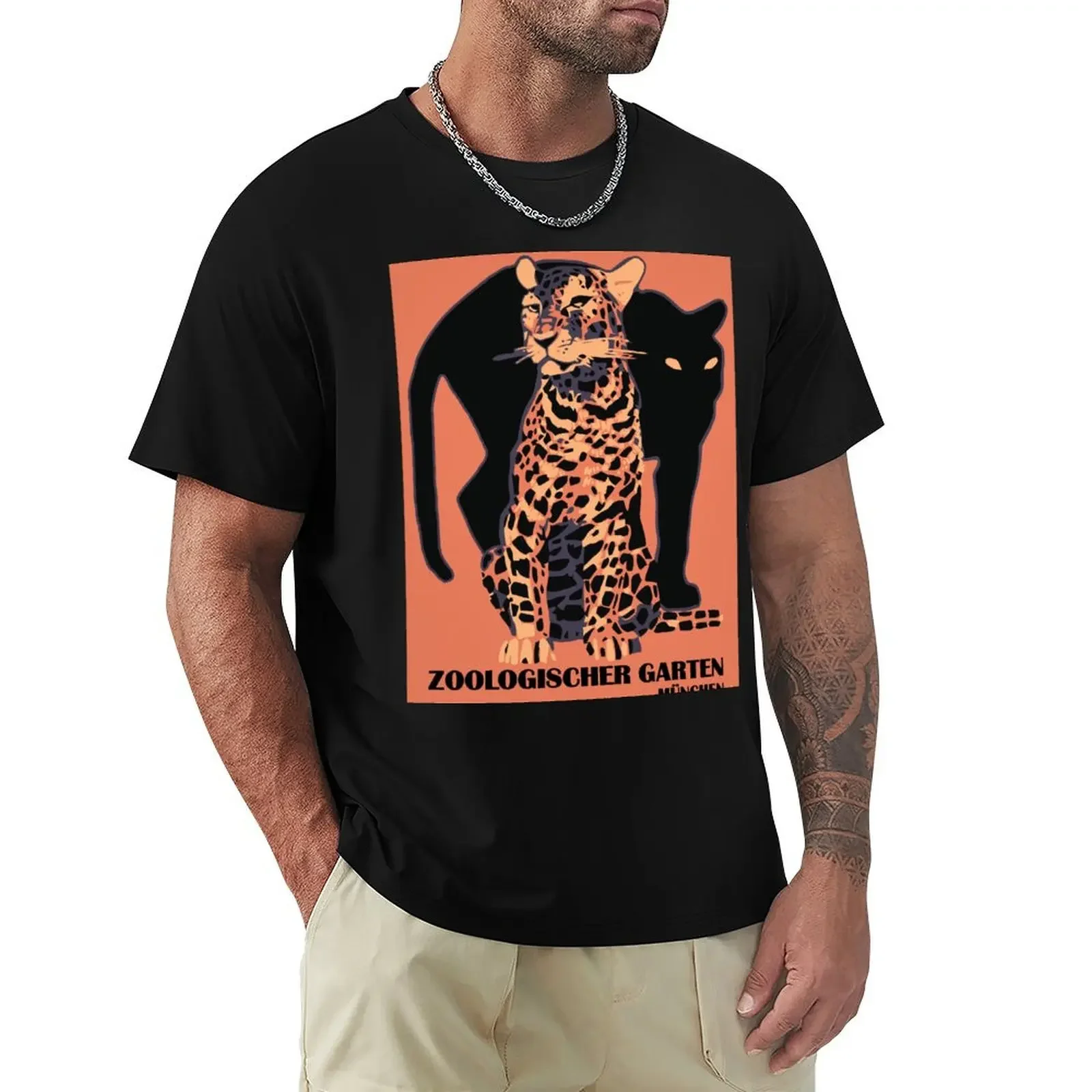 Retro vintage Munich Zoo big cats T-Shirt street wear shirts graphic tee graphic tee shirt workout shirts for men