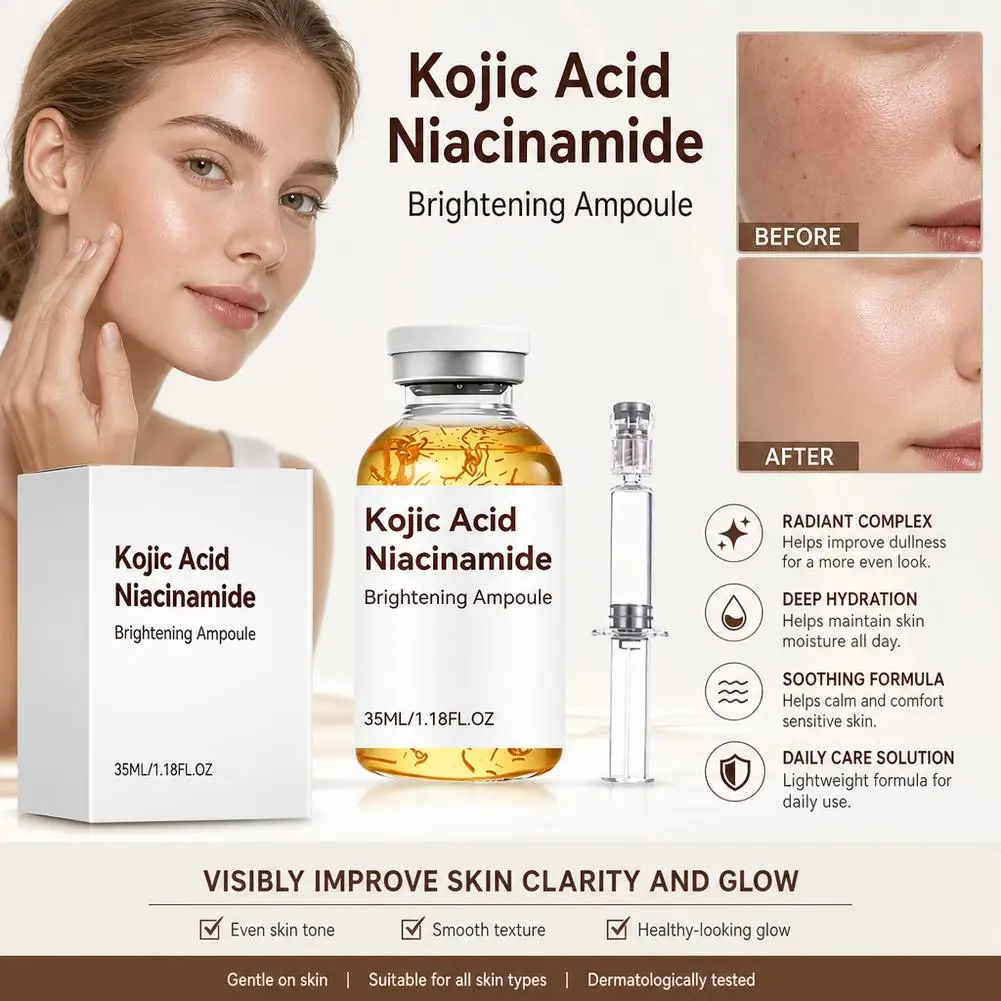 1/2/3PCS Kojic Acid Niacinamide Whitening Serum Intensely Hydrating Deep Moisturizing Nourishing Essence 35ml