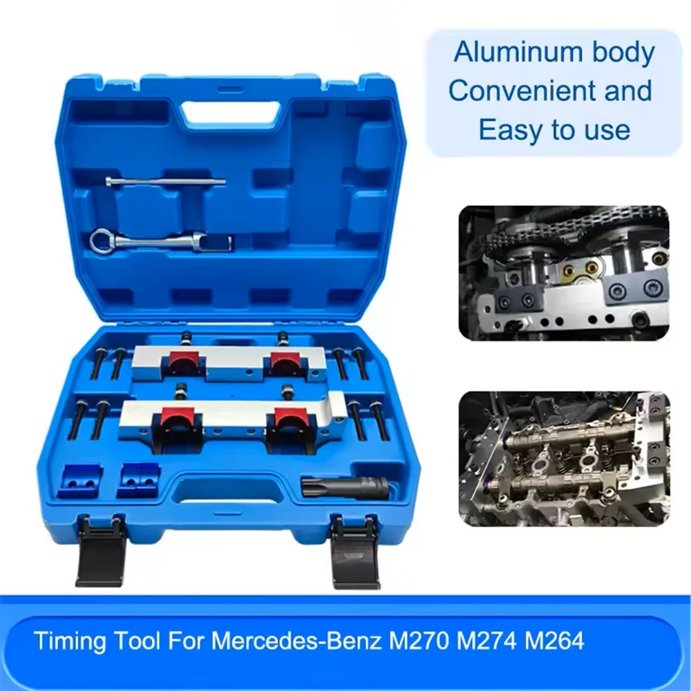 

Camshaft Locking Alignment Engine Timing Tool Kit For Mercedes Benz M133 M270 M274 with Fuel Injector Remover Installer Tool