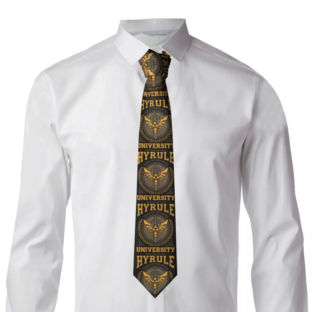 Formal Hyrule University Video Game Neck Tie for Party Custom Men The Legend of Zeldas Necktie