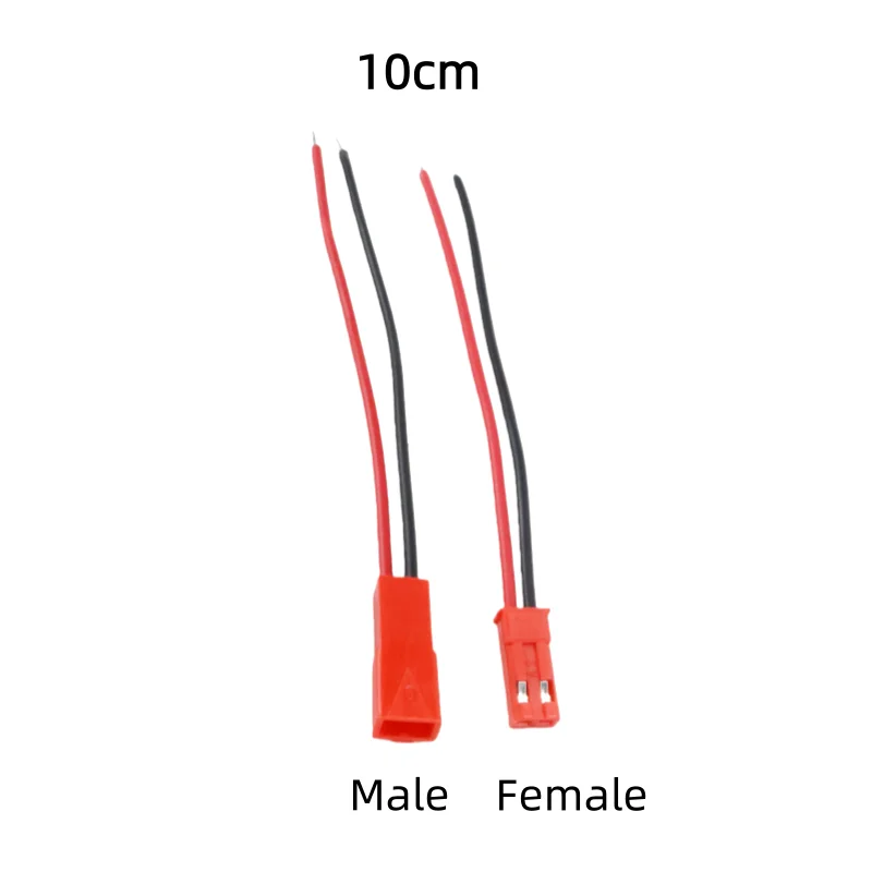 20pcs 24 AWG JST Plug Connector 2-Pin Male Female Plug Connector Cable Suitable for LED Light Strip, Remote Control,Battery