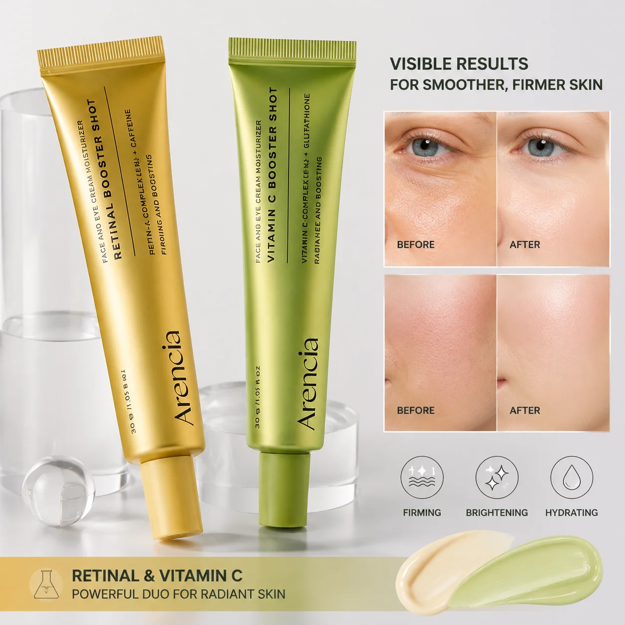 Caffeine Eye Serum - 30g Retinal Booster Shot Serum with