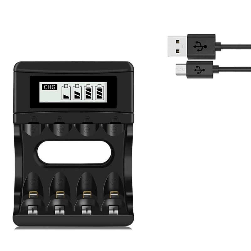 4 Slots 1.5V Li-Ion Batteries Charger Smart Battery Charger For Rechargeable Li-Ion Batteries