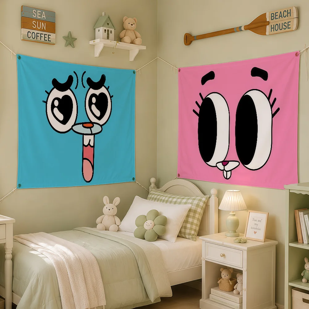 Anime Cartoon Funny The A-Amazing World Of G-Gumball Flag Flag Room Dorm Camp Party Bar Wall Hogar Home Decor Banner Wall Hang
