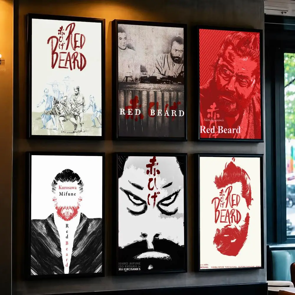 classic movie R-Red Beard 1965-D Poster Minimalist Wall Sticker for Cafe Office Bar Home Decor and Gift