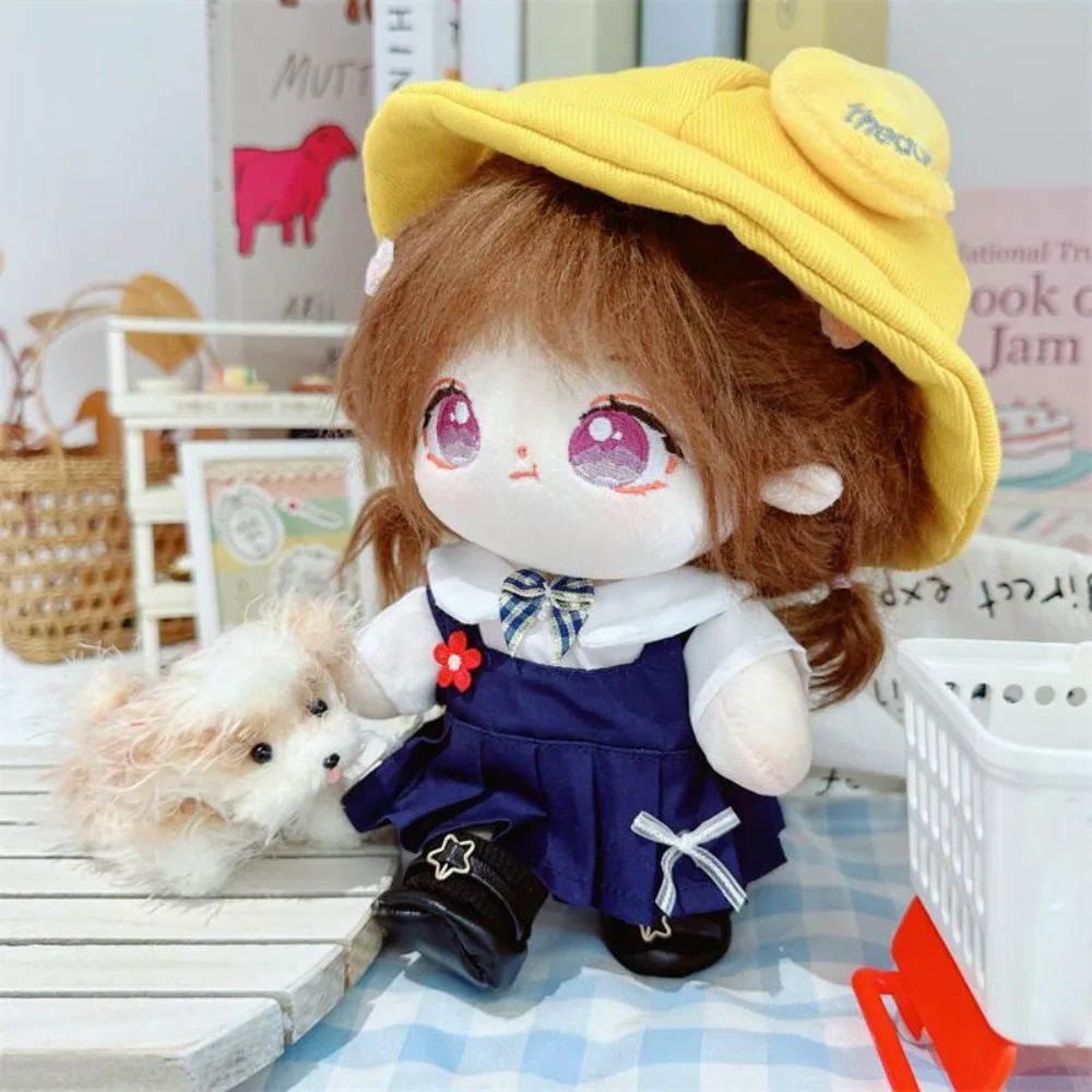 1 set Kindergarten 20cm Cotton Doll Clothes Yellow Duck Denim Skirt Cotton Doll's Clothes Mini Kawaii No Attribute Doll Clothes