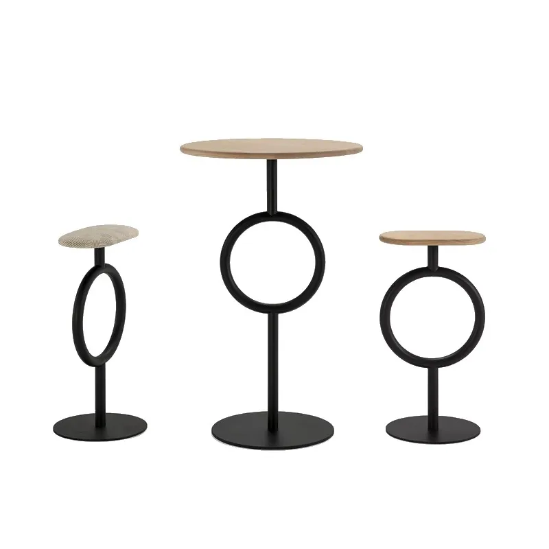 Designer Black Bar Chairs Stylish Minimalistic Living Luxury Chairs Nordic Round Sillas Para Comedor Restaurant Furniture