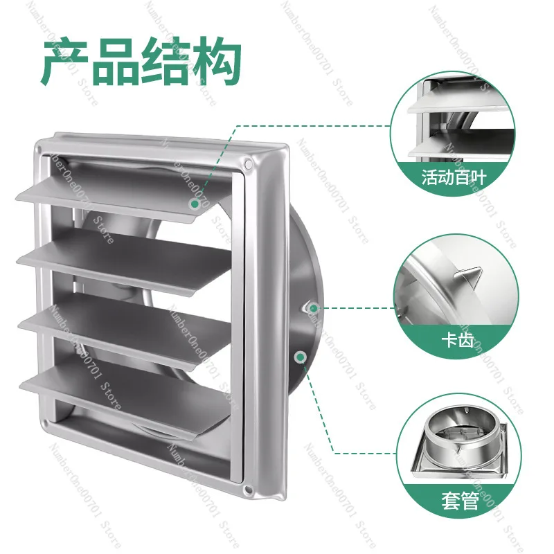 4/5/6 Inch Round Dryer Vent Cover, Stainless Steel Louvered Hood, External Wall Grille Cap for Outdoor Ventilation