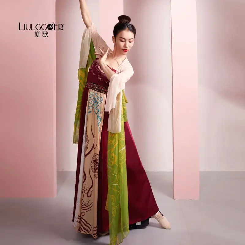 Han and Tang Costume da ballo Beauty Pass Costume da spettacolo classico stile cinese stile Tang estetico Hanfu