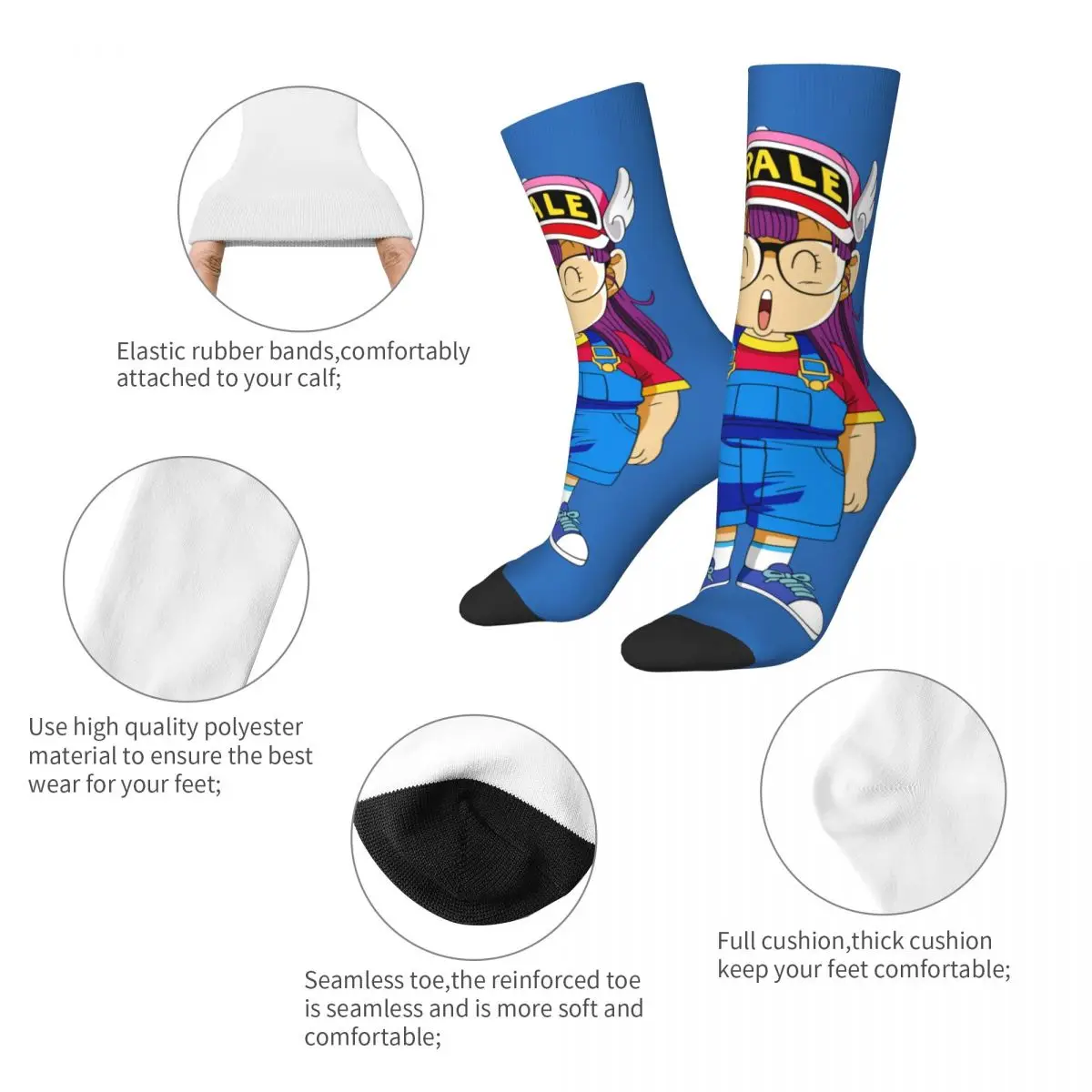 Dr.Slump Socks Men Women Casual Arale Socks High Quality Spring Summer Autumn Winter Middle Tube Stockings Gifts