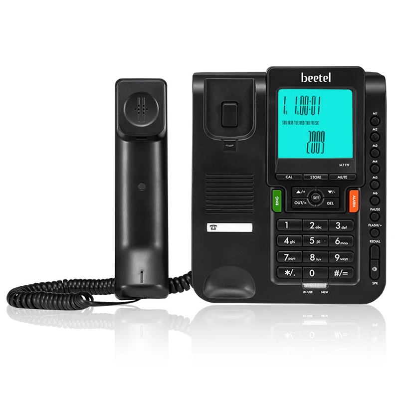 1Pc Landline Phone Caller ID Dual Interface Iandline Telephone Desk Display Number Storage For Home Office Hotel Restaurant