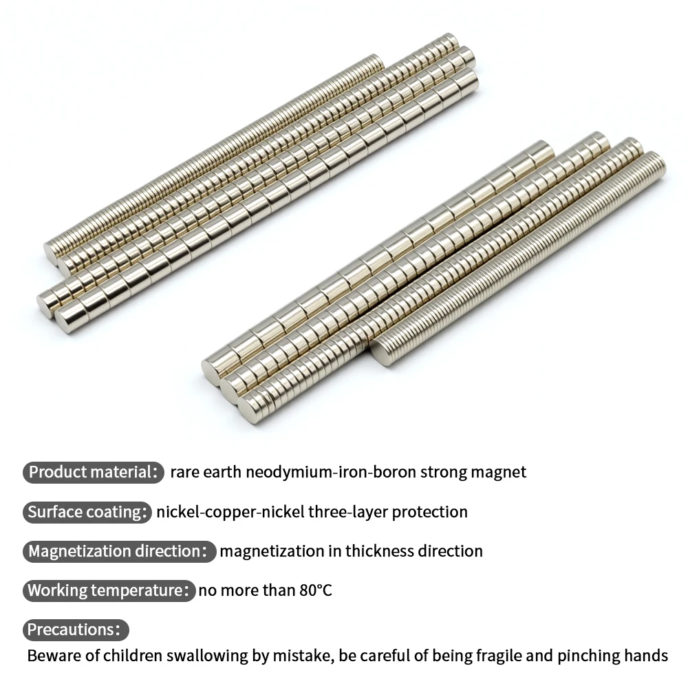 سوبر قوي مغناطيس النيوديميوم N35 ندفيب المغناطيسي الدائم imanes جولة مغناطيس قوي مغناطيس الثلاجة 4x1.5 4x2 5x1 6x2 #3