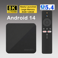 Android14 T8 TV Box Allwinner H313 Support HD 4K 8K BT5.4 2.4G&5G Wifi 8GB+128GB Memory Voice Streaming Media Player Set Top Box