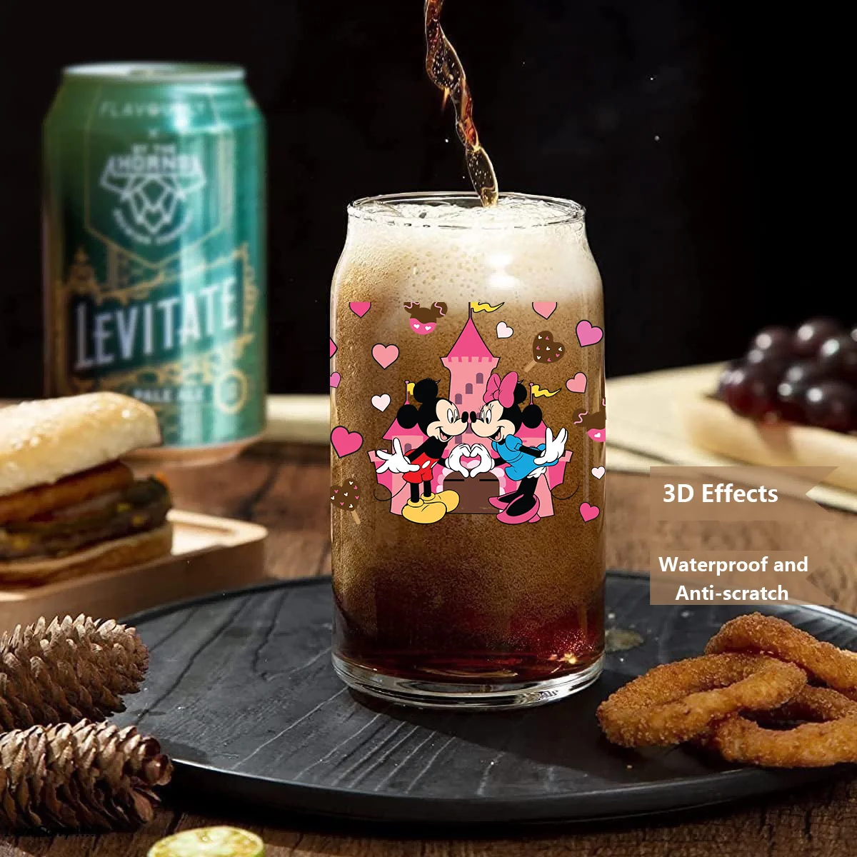 عيد الحب ميكي XOXO سهل قشر مقاوم للماء حفلة لتقوم بها بنفسك الشارات ثلاثية الأبعاد نقل uvdtf بهلوان ملصقات الختم 16 أوقية الأشعة فوق البنفسجية dtf كوب يلتف