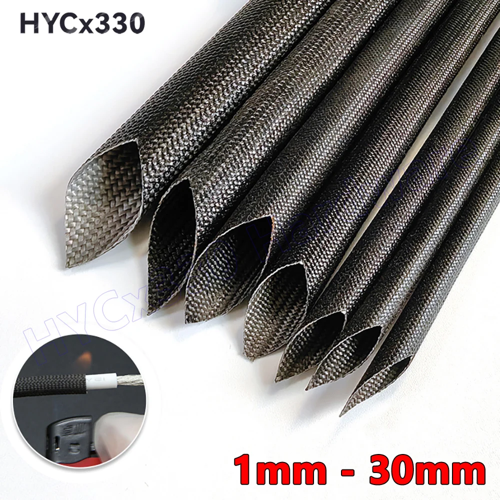 1mm - 30mm Braided Fiberglass Sleeve 600 Deg.C High Temperature Fiberglass Sleeving Heat Shield Sleeve Chemical Glass Fiber Tube