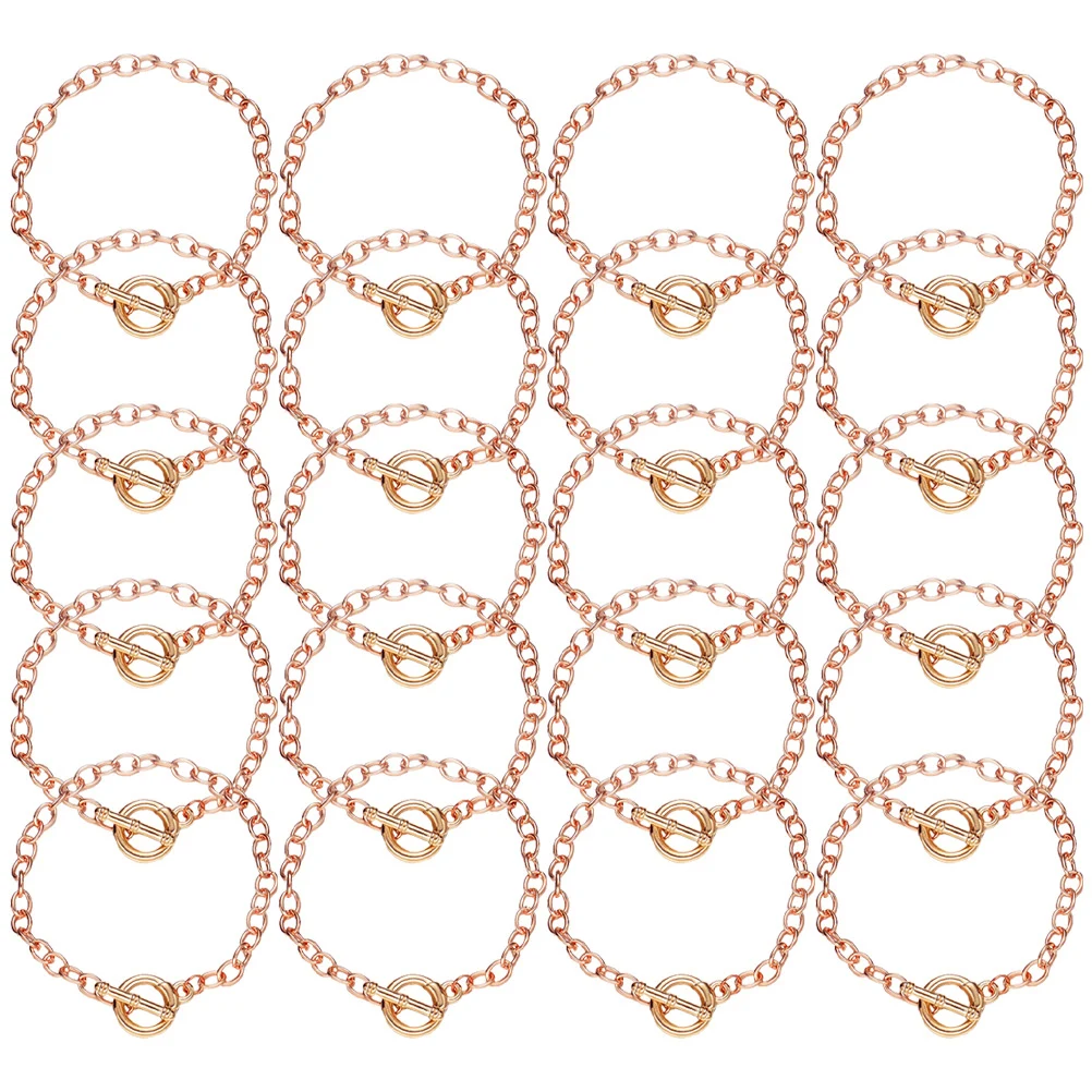 

20pcs O-shaped Chain Bracelet High Quality Alloy Link for Jewelry Making DIY Charm Bracelets Bulk Supplies Accessories