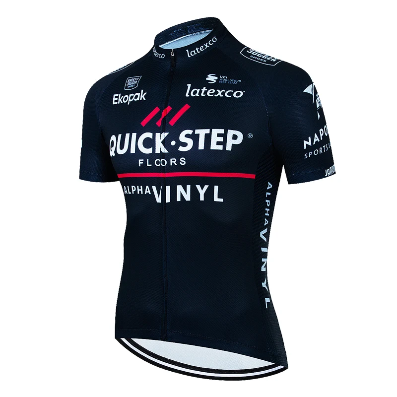 

Black QUICK STEP Team Cycling Jersey Shirt Racing Sport Bicycle Shirt Ropa Ciclismo Pro Man MTB Bike Jersey Summer Cycling Wear