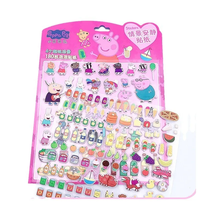 Peppa Pig Sticker Book Reusable DIY Dress Up Quiet Book Educational Toys For Kids 3-6Y Cartoon Sticker Set For Children Birthday view 5