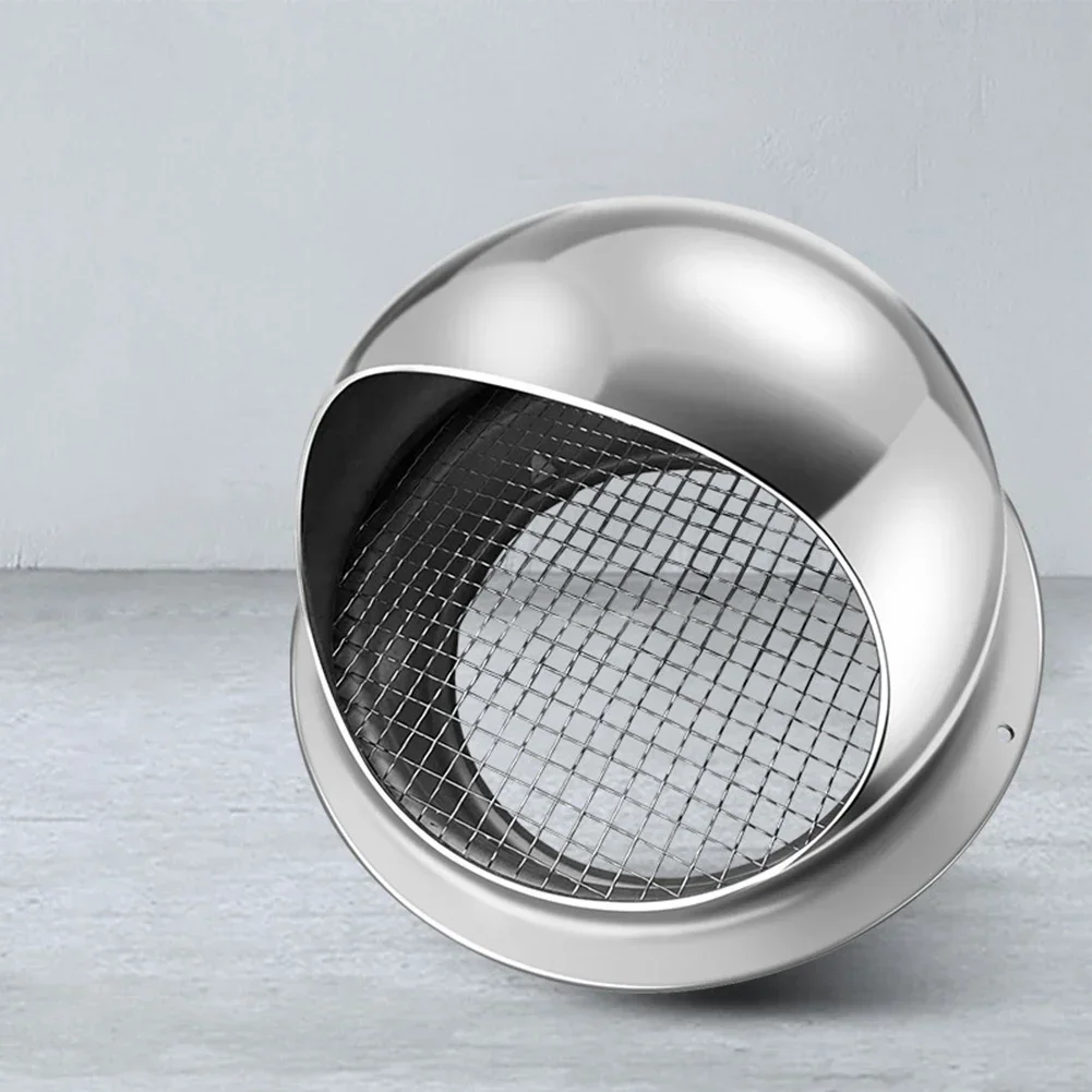 Convenient Stainless Steel Round Brushed External Extractor Wall Vent Outlet Suitable for Multiple Ventilation Systems