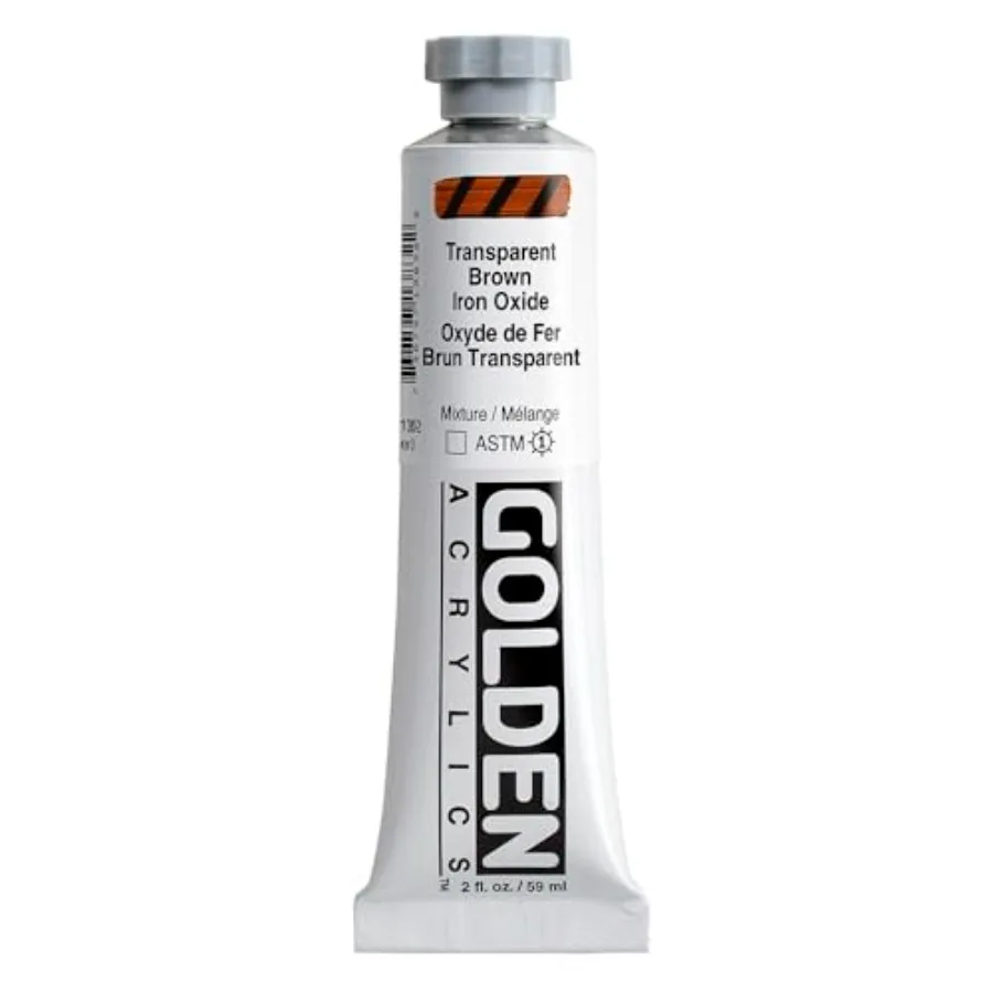 

Heavy Body Acrylics, Transparent Brown Iron Oxide, 2 fl. oz. Tube, Professional Acrylic Paint, Transparent