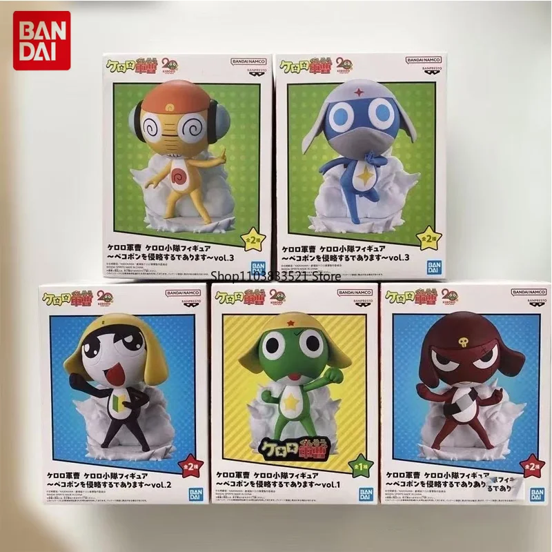 

BANDAI Original Keroro Gunsou SOFVIMATES Tamama Giroro Kururu Dororo Character Action Figure Model Desktop Ornaments