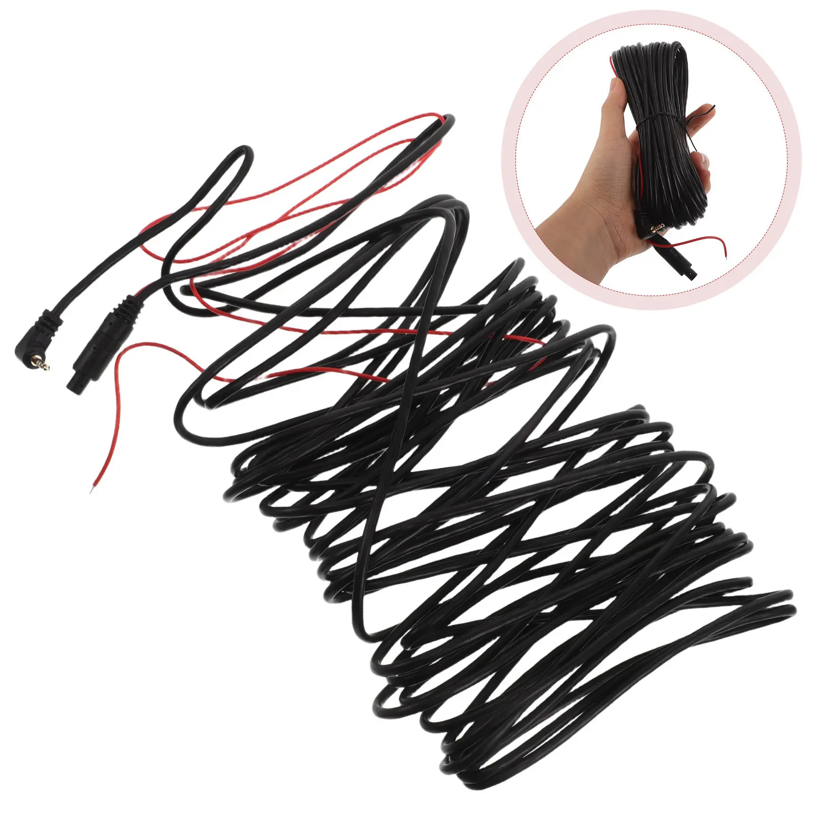 Dash Cam Rear Extension Cable 33Ft 4-Pin Backup Camera Wire Rear View Dash Cable Car Recorder Plug Play Replacement Cord