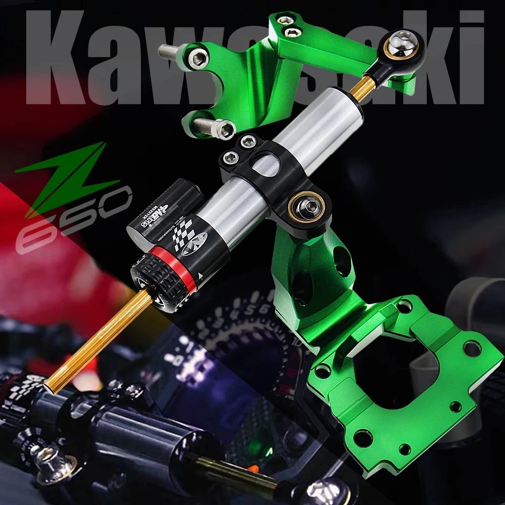 

For Kawasaki Z650 Z 650 2017-2023 2022 2021 Motorcycle Fiber Carbon Steering Damper Stabilizer Bracket Support Mounting Kit