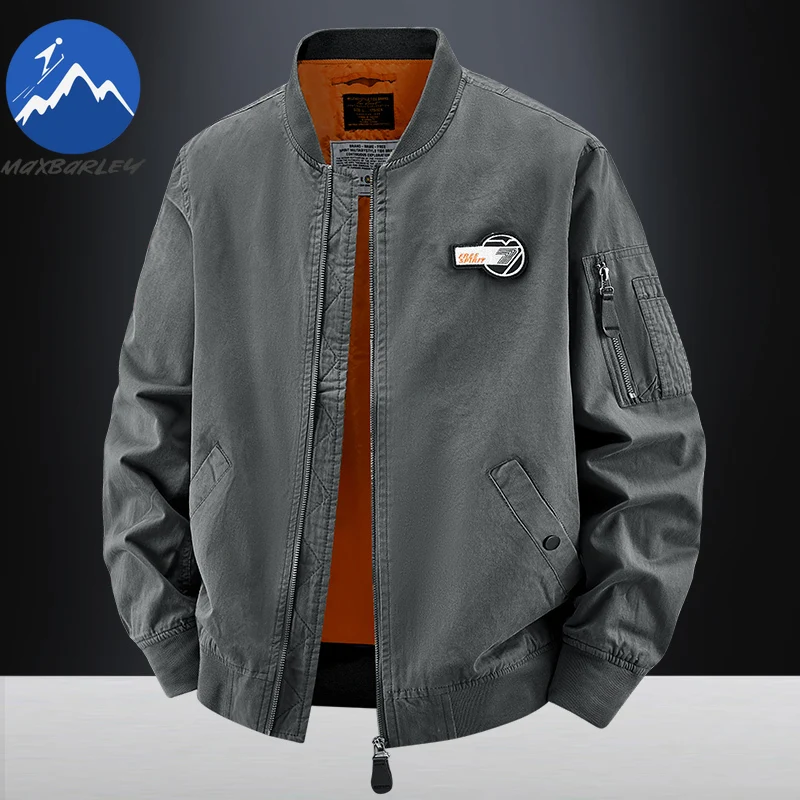 Maxbarley Tooling Baseball Jacket Men 2025 Autumn Fashion Cotton Wear-resistant Windproof Jackets Man Hiking Hunting Pilot Coat