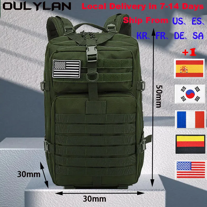 Oulylan Trekking Hunting Bag Outdoor Rucksacks Tactical Camping Bags 30L/50L 900D Nylon Tactical Backpack Waterproof