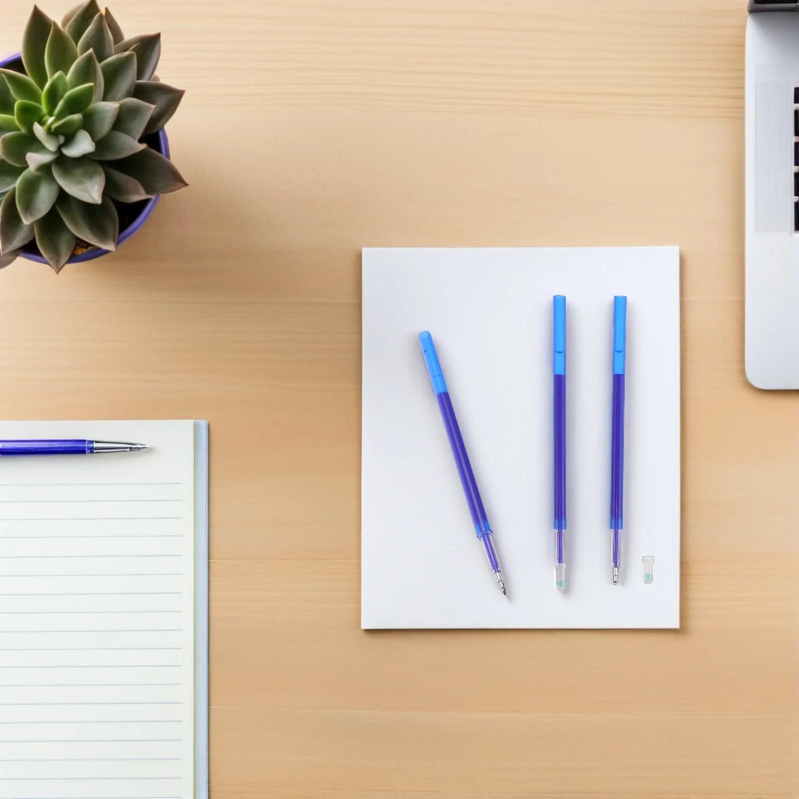 100Pcs Gel Erasable Pen Refills 0.5mm Aesthetic Design Smooth Flow for School Supplies Note Taking Homework Correction Bulk Pack