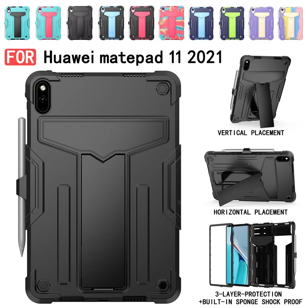

Чехол для Huawei MatePad 11, 11 дюймов, 3-слойная защита, сверхпрочный противоударный защитный чехол для планшета