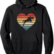 Polarshe Customized Hoodie Sunset Horse Lover Rider Equestrian Horseman Gift Unisex Hooded Sweatshirt