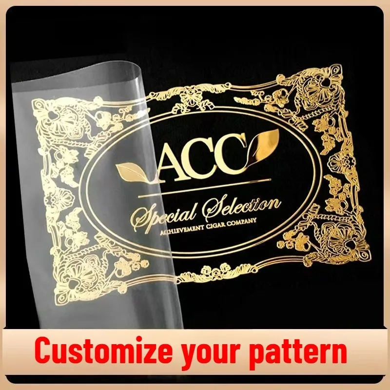 Custom Crystal Stickers Personalized Logo Text Transparent Waterproof PVC Stickers for Brand Promotion Decoration