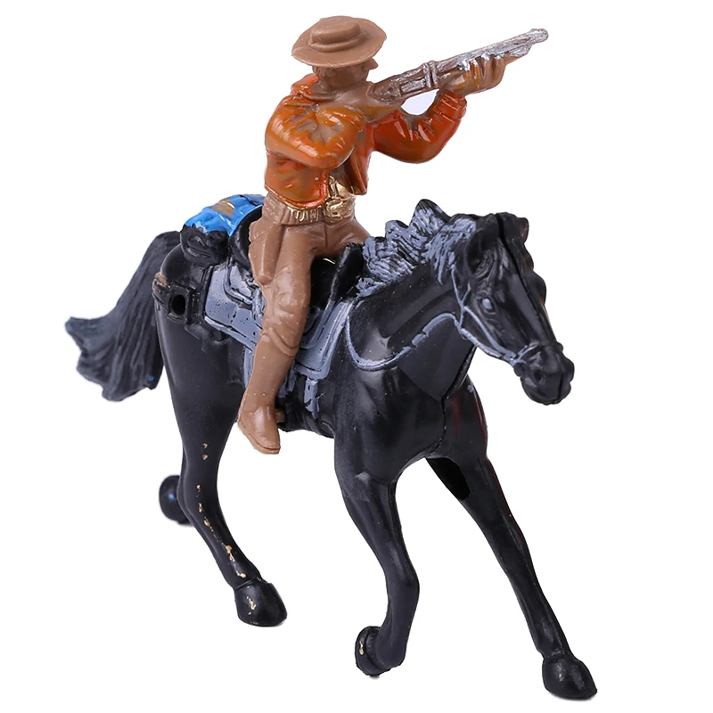 Cowboy Horse Toy Office Desk Decoration for Kids Room and Theme Parties, 8 PCs/Lot