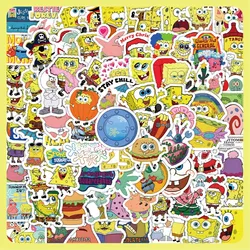 100PCS Cartoon Anime SpongeBob SquarePants Stickers Patrick Star Notebook Cup Guitar Suitcase Decoration Stickers Wholesale