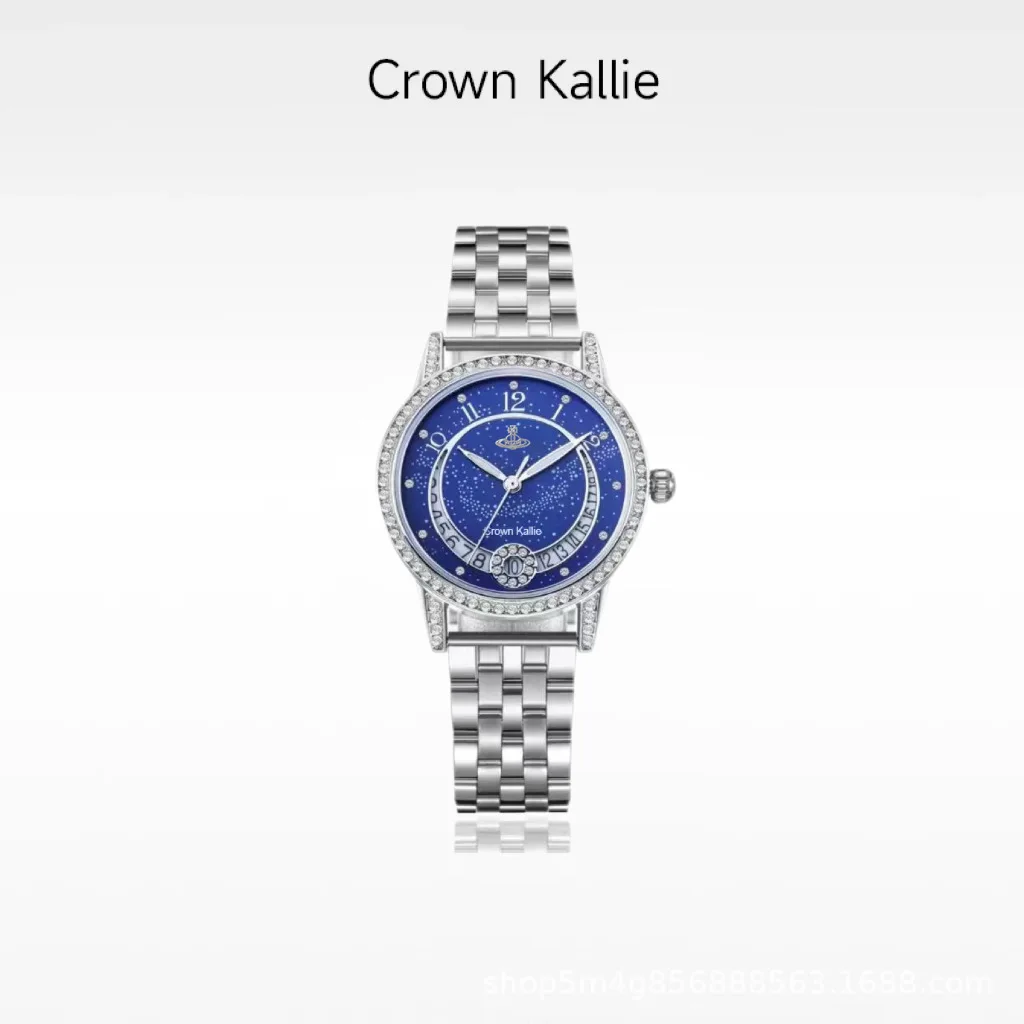 Crown Kallie Crescent Bay Starry Sky Series Crescent Starry Sky Blue Design Women's Watch ck8151