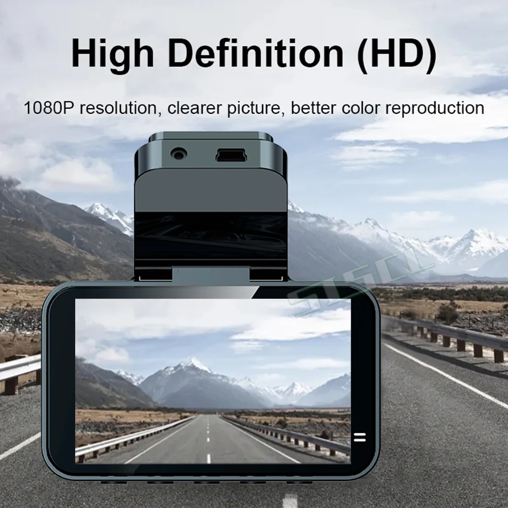 3-Inch Dashcam Wifi Driving Recorder HD 1080p Night Vision Front And Rear View 2way Reversing Image Car Charge Video DVR - Image 2