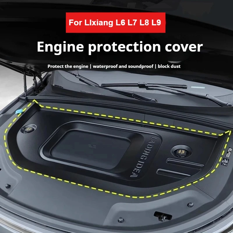 

Для Li Lixiang L6 L7 L8 L9 Защитная крышка отсека двигателя автомобиля Передний отсек двигателя Крышка двигателя из алюминиевого сплава
