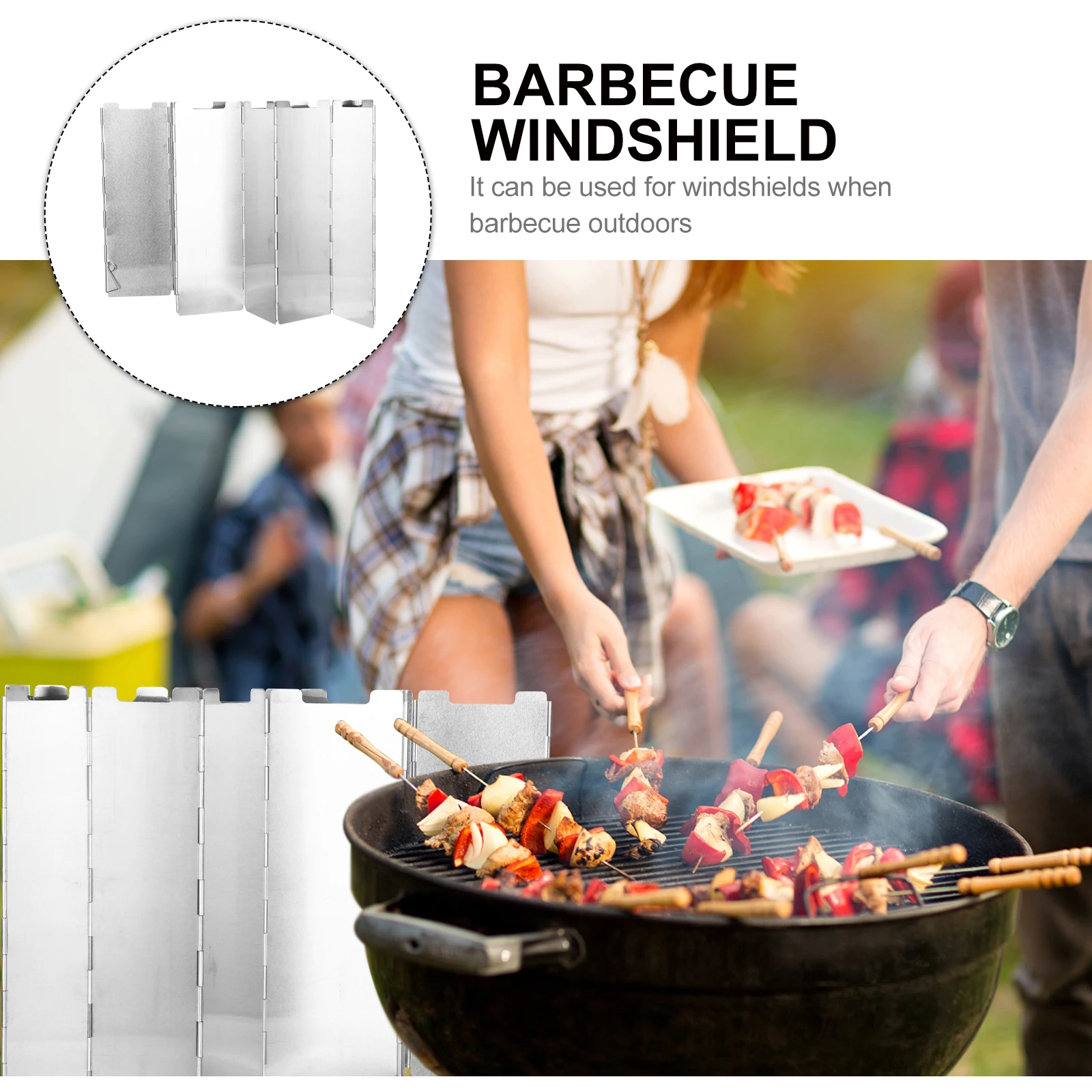 

Aluminum Alloy Windshield Foldable Stove Windscreen Durable BBQ Camping Supply Outdoor Gear Portable Cooking Accessory