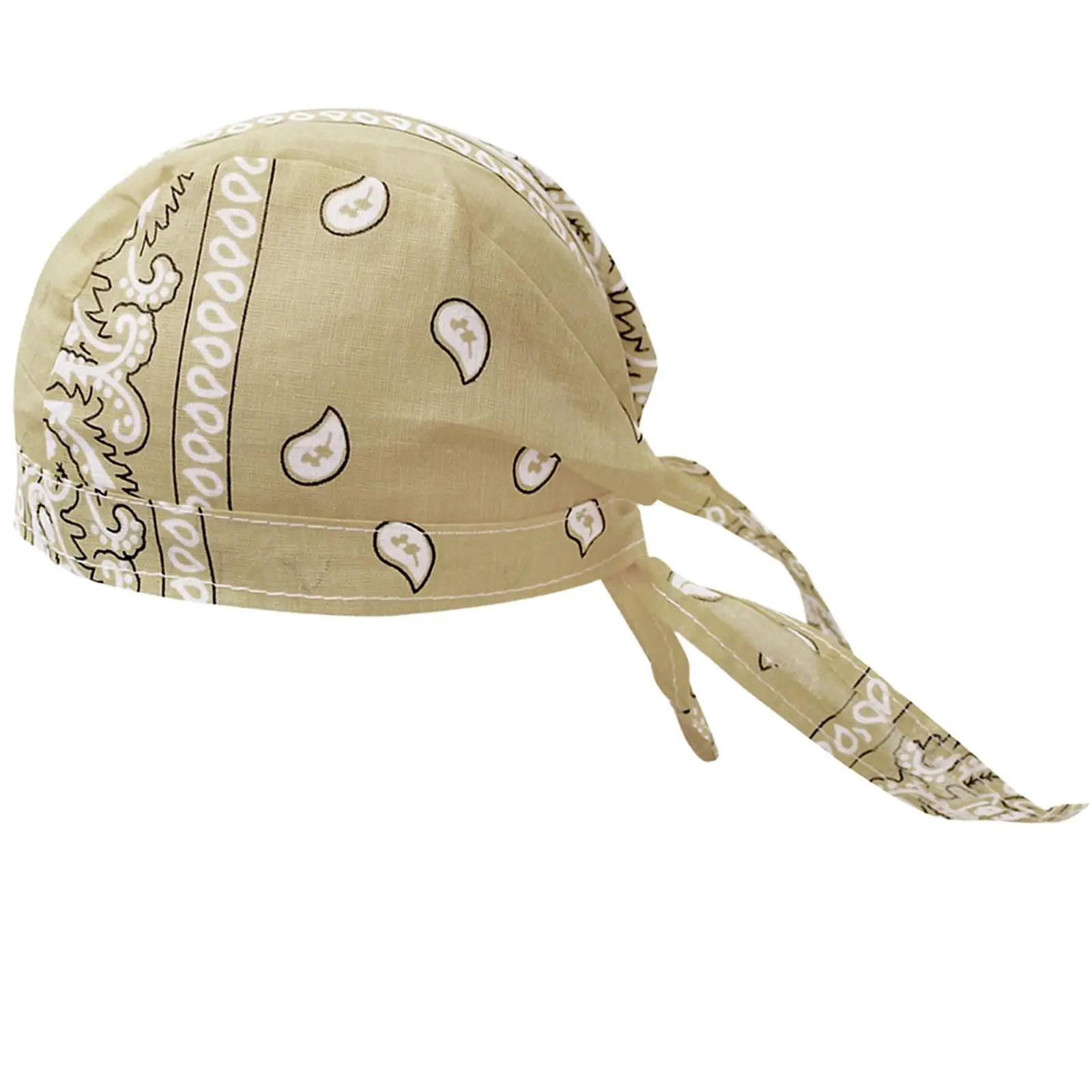 Cotton Skull Cap for Men Women Sweat Wicking Headscarf Turban Hat for Outdoor Sports Cycling Running Breathable