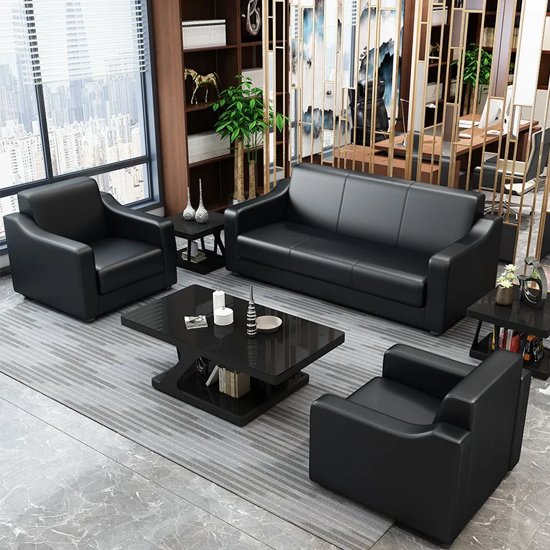 

2020 New Office Sofa Modern Simple Office Meeting Guests Business Reception Fashionable Three-person Coffee Table Combination