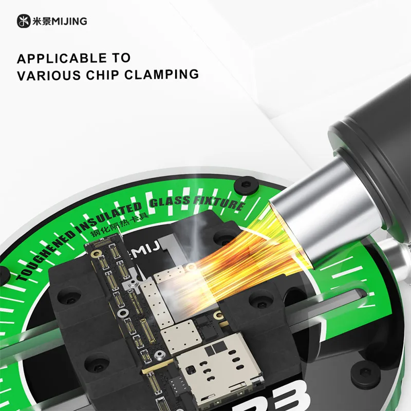 

MIJING GK23 GK23A Toughened Insulated Glass Fixture Heat Resistant Panel Easy Clean for Phone Pad Watch PCB Clamping Repair