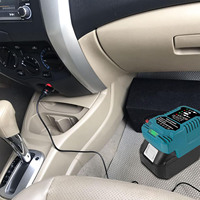 DC 12V/24V  For Makita 18V LXT Battery BL1860 BL1830 Li-ion Battery Mini Compact Car Charger Cigarette Lighter Plug With LED