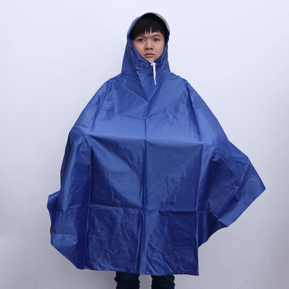 

Bicycle Raincoat For Women Men Unisex Lightweight Waterproof Windproof Reflective Poncho With Drawstring Hood Brim Rain