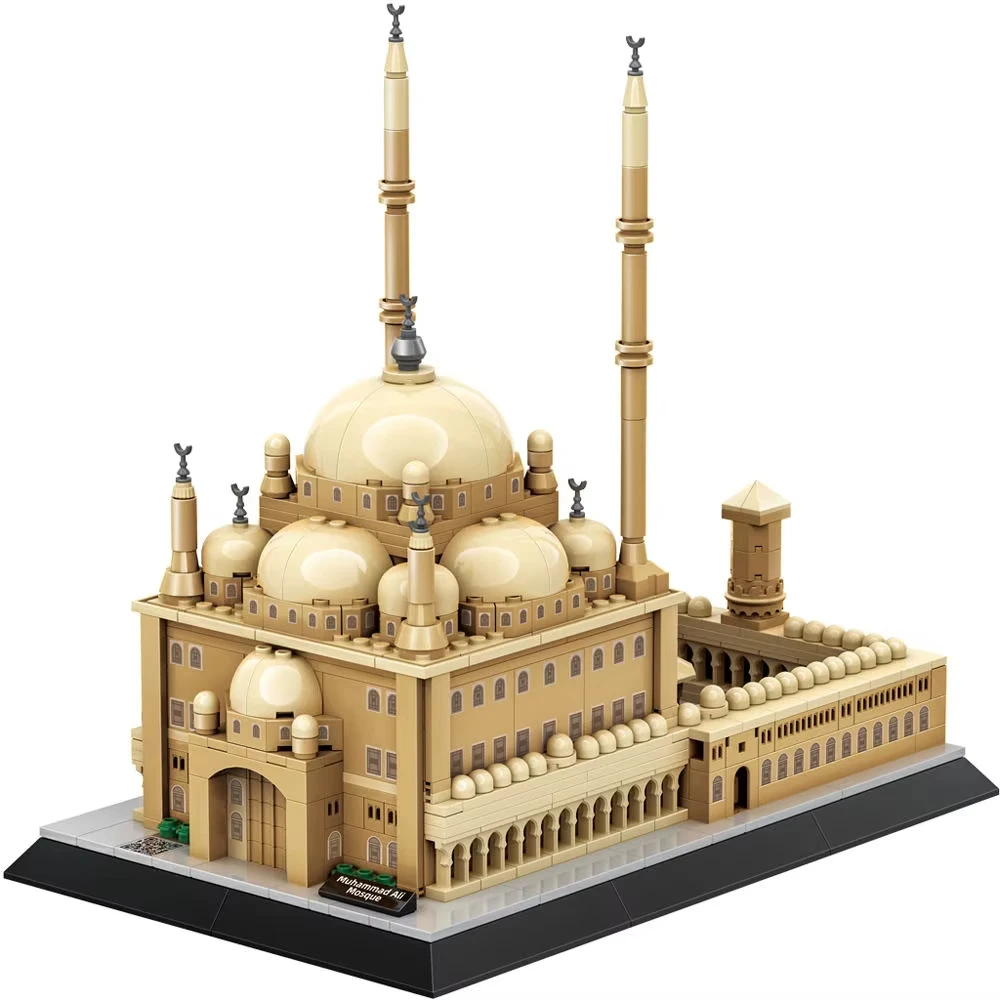 Cairo Landmark Moskee Bouwpakket, Gedetailleerd Muhammad Ali Moskee Model voor Display, Collector's Cultureel Cadeau