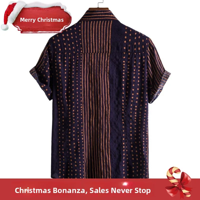 

202 Striped Casual Men's irt TopIDW 22 Youth Faion ort Sve Loose Fit Four Seasons Universal Thin Model